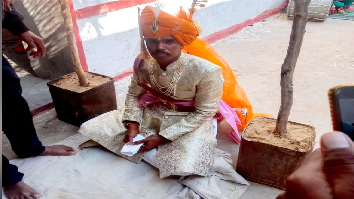 Four days later, she called and said that she had come to the wedding to roll the beehive and forcibly