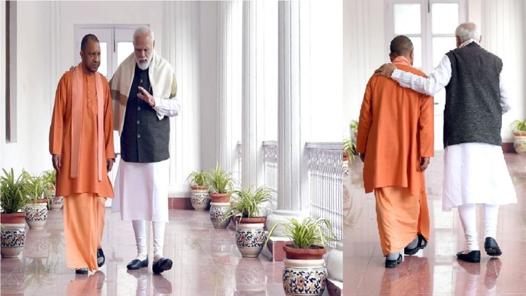Yogi Adityanath captions picture with PM Modi in Lucknow