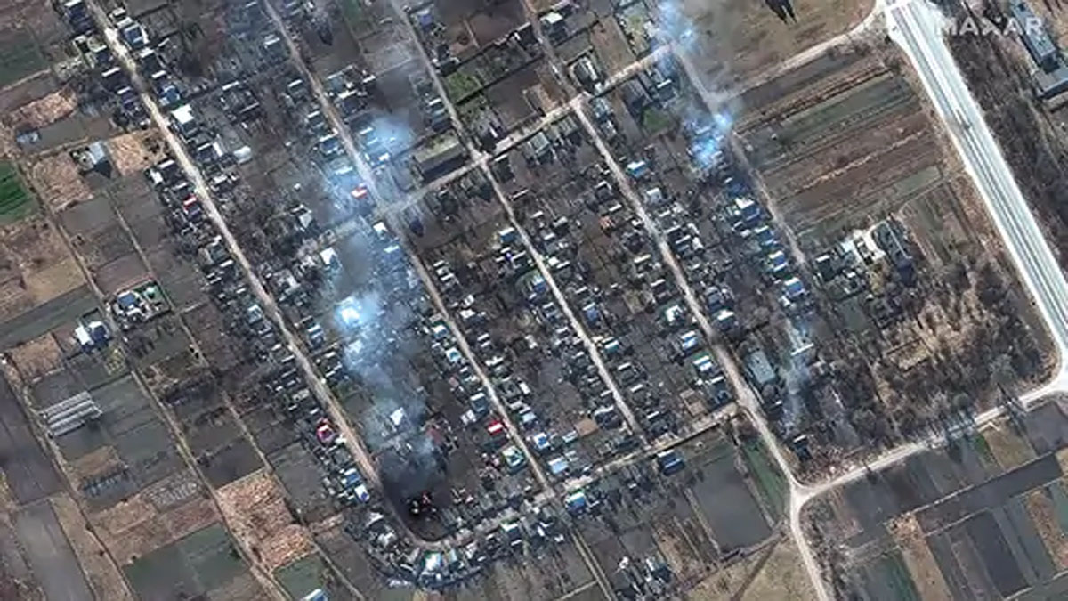satellite image of attack on ukraine