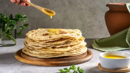 apply ghee on chapati